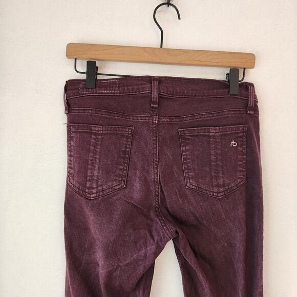 Rag & Bone The Skinny Jeans Purple Stretch Slim Women's 27 - Picture 4 of 8